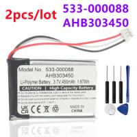 2pcs/lot Battery 533-000088 AHB303450 For Logitech Mx Master 2s Mouse Touchpad MX Anywhere 2 Anywhere 2S MX Ergo MX Mas