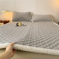 Winter Warm Tatami Mat Flannel Mattress Student Dormitory Foldable Single Double Bed Sleeping Pad Queen King Size Home Decor 1pc