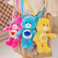 MINISO Cute Bear Plush Backpack Kawaii Fashion Plushie Doll Fur Bag Children's Bag Shoulder Bag Mini Knapsack Bags Gifts