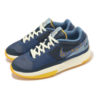 【NIKE 耐吉】籃球鞋 Ja 1 SE GS Mystic Navy 大童 女鞋 藍 黃 氣墊(FQ7371-400)