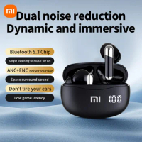 Xiaomi Bluetooth 5.3 Earphones Active Noise Cancelling Wireless Earphones LED Display in-Ear ANC+ENC Built-in Microphone