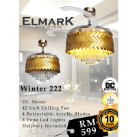 Ceiling Fan Elmark 42\ Fanaway Winter 222 Retractable Blade |"