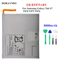 Original EB-BT875ABY Battery For Samsung Galaxy Tab S7 T870 T875 T876 8000mAh Replacement Tablet Batteries+Tools