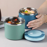 630ML 304 Stainless Steel Lunch Box Drinking Cup Food Thermal Jar Soup Gruel Insulated Thermos Conta
