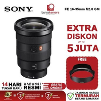 Sony FE 16-35mm f2.8 GM Lensa Kamera FE 16-35mm GM f/2.8 RESMI Hitam