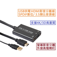 HDMI 轉 HDMI+SPDIF / 3.5mm 影音 分離線 機上盒 電視 外接 喇叭 Hi-Fi 監聽 音響 轉接