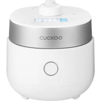 CUCKOO IH Twin Pressure Small Rice Cooker 15 Menu Options: White, User-Friendly LED Display, 75 Qt. (Uncooked) White, , 3 Cup /