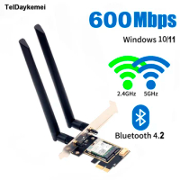 Wifi Adapter 600Mbps Wireless Intel 3168 Bluetooth 4.2 PCIE Network Card Wifi 802.11ac Wi-fi Card For Desktop PC