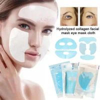 6 Set Soluble Type III Collagen Freeze-dried Instant Facial Mask Cloth Skincare Essence Nano Water-soluble Soften Skin Eye Mask
