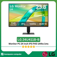 LG 24U411B-B Monitor PC Komputer 24 Inch IPS FHD Panel 144hz 1ms HDMI HDR10 Borderless Gaming & Kerj
