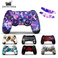 Data Frog Protective Cover Sticker For PS4 Controller Skin For Playstation 4 Pro Slim Decal Accessories 15 Styles