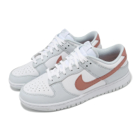 【NIKE 耐吉】休閒鞋 Dunk Low Retro 男鞋 女鞋 白 灰 紅 皮革 低筒 經典 情侶鞋(HF0730-160)