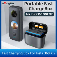 Insta360 ONE X2 Fast Charging Box and Original 1630mAh Battery For Insta 360 X 2 Charger Hub Accessories