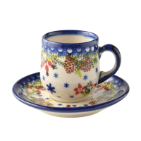 【波蘭陶】Vena 濃縮咖啡杯盤組 馬克杯 咖啡杯 濃縮咖啡杯 100ml(初春遊樂園系列)