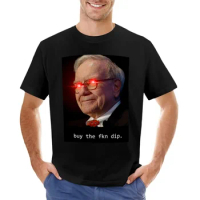 Warren Buffett - buy the fkn dip T-Shirt summer clothes aesthetic clothes Short sleeve tee men
