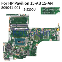 KoCoQin Laptop motherboard For HP Pavilion 15-AB 15-AN 15Z-AB I5-5200U Mainboard 809041-001 809041-601 DAX12AMB6D0