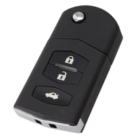 Easy To Install Car Folding Key Cover Case Designed For Mazda 2 3 5 6 8 RX8 MX5 Black Auto Fob Key Shell Modified Accessories