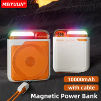 10000mAh Magnetic Wireless Power Bank Fast Charging PD20W External Spare Battery Portable Powerbank For Magsafe iPhone Xiaomi