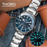 THORN 39mm Titanium Dive Watch PT5000 Automatic Mechanical Movement Sapphire Luminous Ceramic Bezel 20Bar Homage Diver Watch
