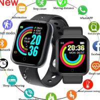 Smart Watch Y68 Bluetooth Fitness Tracker Sports Watch Heart Rate Monitor Blood Pressure Smart Bracelet for Android IOS D20 Pro