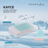 Hooga Arctic KAYCE Ice Gel Contour Memory Foam Pillow | Neck Support | Cooling Pillow | Anti Dust Mi
