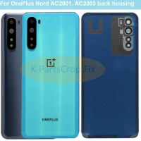 For OnePlus NORD Back Battery Glass Cover Rear Door Housing Case + Camera Lens For OnePlus 8 nord 5G For Oneplus Z Battery Cover