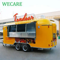 WECARE CE/DOT Verified Mobile Food Drink Truck Rotisserie Trailer Shawarma Sushi Fruit Carts for Sale Hot Dog