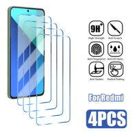 4PCS Sceeen Protector For Redmi Note 13 12 11 10 9 8 Pro Plus 5G Tempered Glass for Redmi 12C 10C 9C 9A 9AT Note 11S 10S 9T 9S