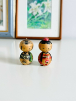 日本昭和 鄉土玩具 kokeshi迷你木芥子木偶人形置物擺飾