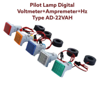 pilot lem/Pilot Lamp Digital Voltmeter+Amperemeter+Hz AD16-22VAH/PILOT LAMP
