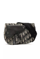 Dior 二手 Dior Oblique 帆布馬鞍郵差包