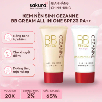 Kem nền che khuyết điểm Cezanne BB Cream All In One Nhật Bản SPF 23 PA++ 40g Menard