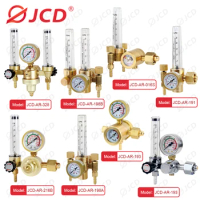 JCD Safe Stable Argon Regulator G5/8"0-25Mpa CO2 Mig Tig Flow Meter Gas Regulators Flowmeter Welding Weld Gauge Pressure Reducer