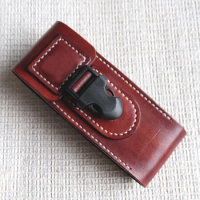 Custom Hand Made Leather Sheath Pouch Pocket Knife Case for 130mm Victorinox Swiss Army Knife