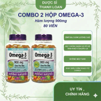 Webber Natural (Combo 2 Hộp) Omega 3 900mg 80 Viên Canada Chính Ngạch Omega-3 Cao Cấp