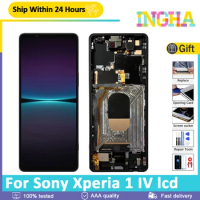 6.5" Original For Sony Xperia 1 IV LCD Display Touch Screen Digitizer Assembly For Sony X1 IIII LCD With Frame XQ-CT54 XQ-CT62