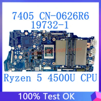 CN-0626R6 0626R6 626R6 Mainboard For Dell Inspiron 7405 19732-1 Laptop Motherboard With Ryzen 5 4500U CPU 100% Full Working Well