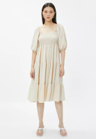 KOTON Gimped Embroidered Bohemian Midi Dress