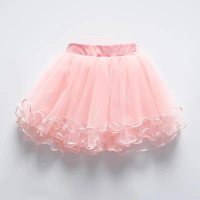 2025 Children's Dance Girls' Half Skirt Tulle Skirt Puffy Skirt Ballet Tutu White Mesh Dance D16