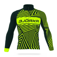 BJORKA cycling winter long sleeves warm jersey men team outdoor sportswear maillot ciclsimo ropa bike clothing roadbike apparel