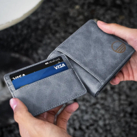 Open Ending Dompet Pria 2in1 Card Holder Faux Leather / Kulit sintetis Kantung Lipat [LW.003] -Dompe