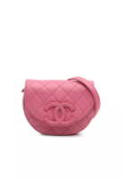 Chanel 二手香奈兒迷你雙C菱格紋魚子醬斜背包