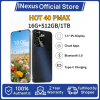 【COD】Original Smartphone HOT 40 PAMX NFC 7.3 inch 90Hz mobile phone specials RAM 16GB ROM 1TB handph