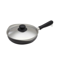 【柳宗理】日本製雙網紋單手鐵鍋18cm/附蓋(IH適用)