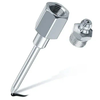 Grease Narrow Needle Nozzle Adapter with Hardened Steel Tips, Removable Tool Grease Gun Accessories