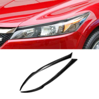 1pair Real Carbon Fiber Car Headlights Eyebrow Eyelids Trim Cover For Honda Stream 2006 2007 2008 Lamp Hoods Car Stickers