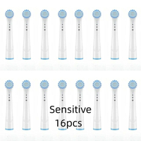 【日本代購】16 件裝刷頭噴嘴適用於博朗 Oral B 替換牙刷頭敏感清潔 Sensi 超薄牙齦護理刷頭