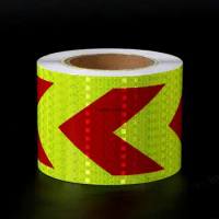 Satop Cinta Arrow Reflective Tape 4 Inch*33FT Waterproof Reflector Sticker Adhesive High Visibility Fluorescent Red Film For Car