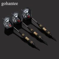 gohantee 3 Pcs Soft ( Plastic ) Needle Tip of Darts Copper Barrel Grooved Aluminium Dart Shaft Nice Flights for Electronic Darts