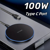 100W Wireless Charger For iPhone 13 12 14 15 Xs Max Mini X Xr Induction Fast Charging Pad For Samsung S22 S21 s8 s9 s10 Note